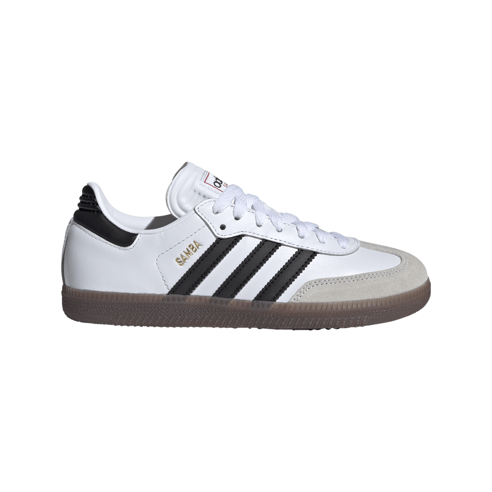 Big Kids' Adidas Samba Classic J "White Black Gum" (Unisex)