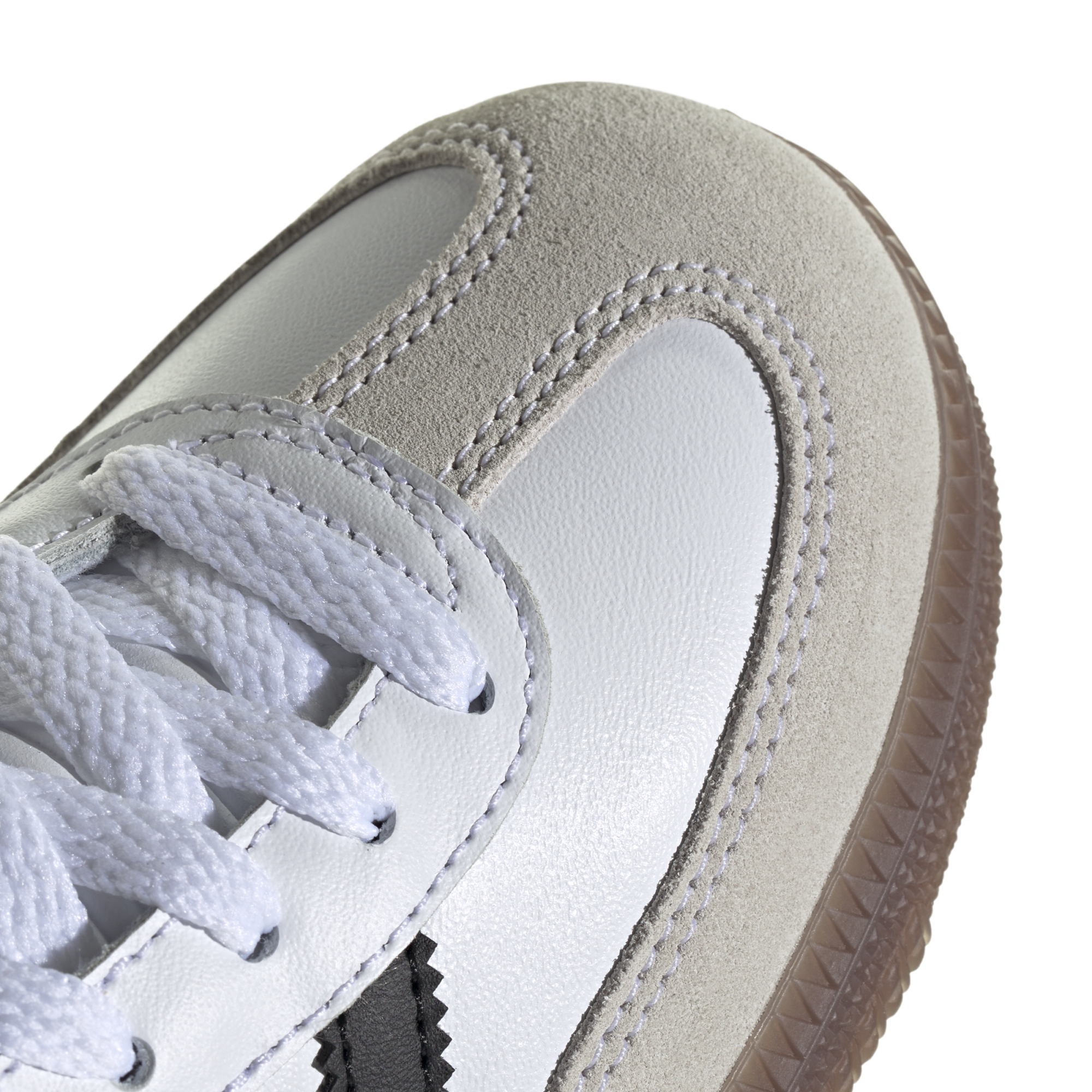 Big Kids' Adidas Samba Classic J "White Black Gum" (Unisex)