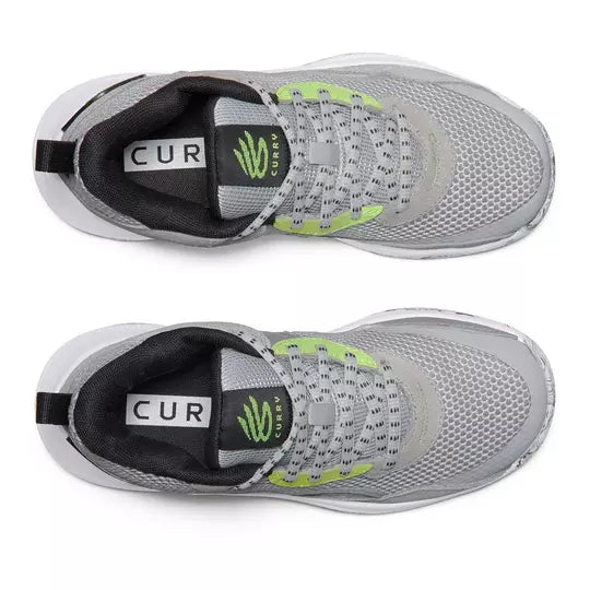 Big Kids' Under Amour Curry 3Z 24 Suede Basketball Shoes "Halo Grey"