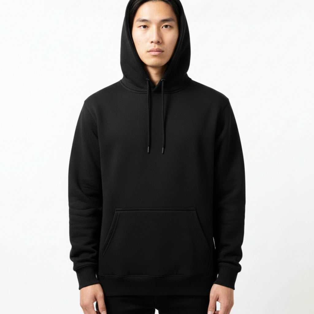 The Closet Inc Mens Fleece Pullover BLACK