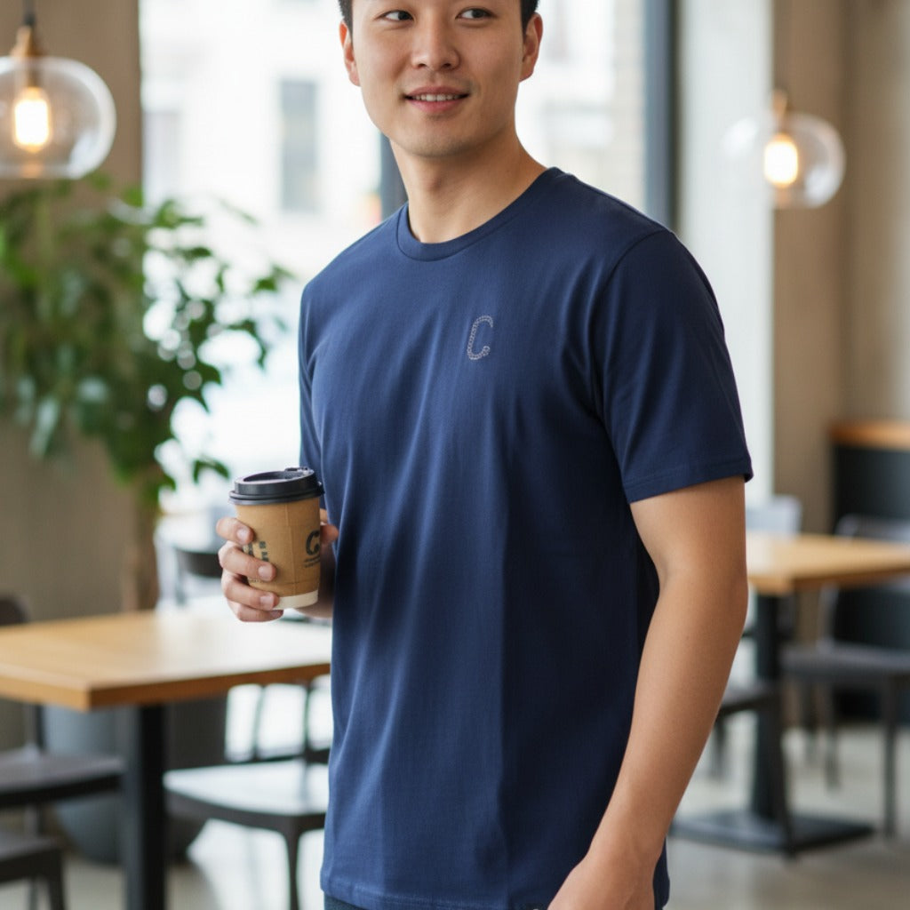 Men's TCI Navy Tee Basic (CLR) – The Closet Inc.
