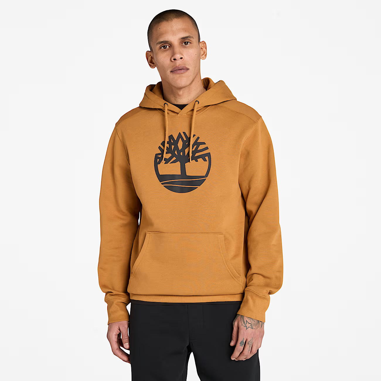Men's Timberland Kennebec River Tree Logo Hoodie "Wheat Black"