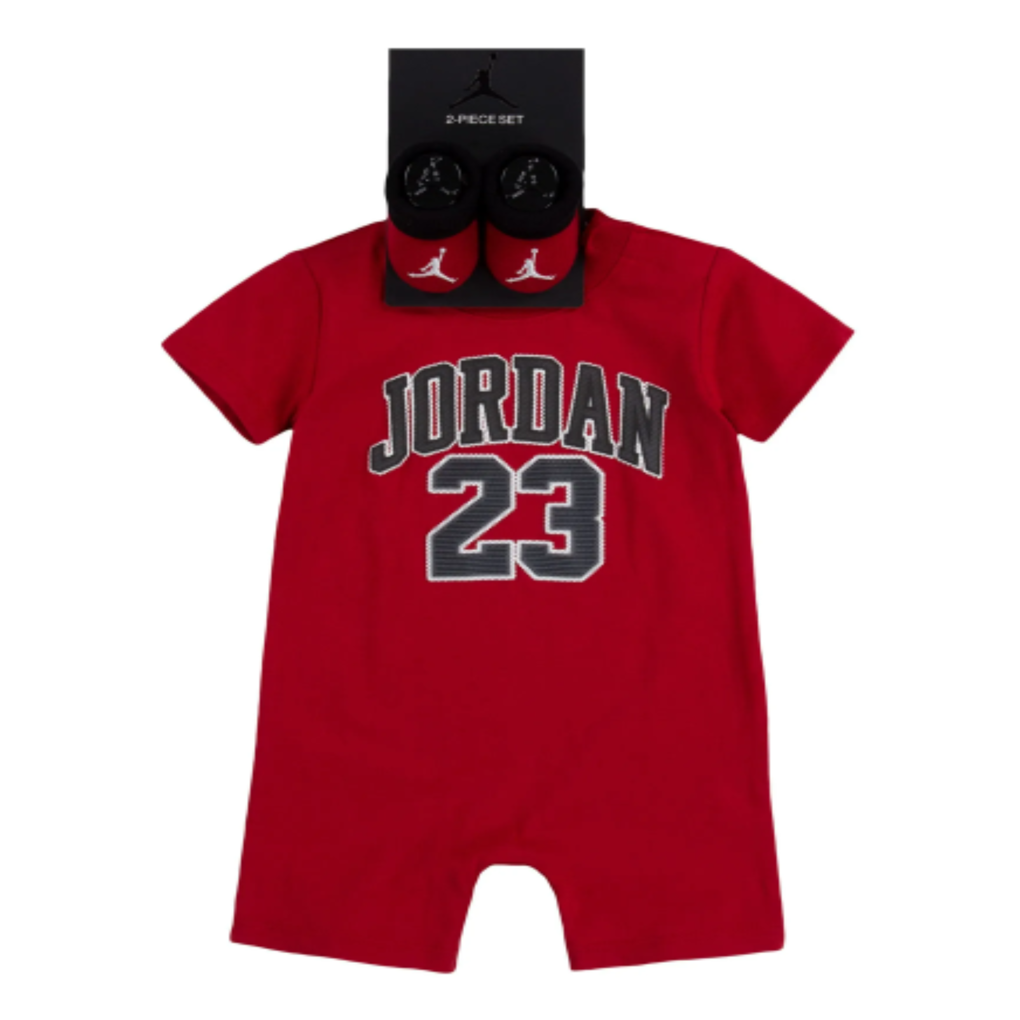 Baby/Toddler Jordan 23 Romper & Bootie Set O-6M "2Piece Set" (Red)