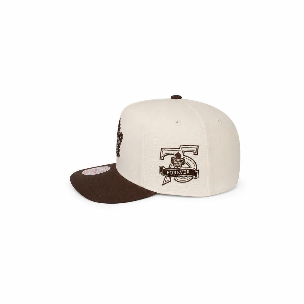 Mitchell And Ness NHL Maple Leafs Cream And Brown Snapback