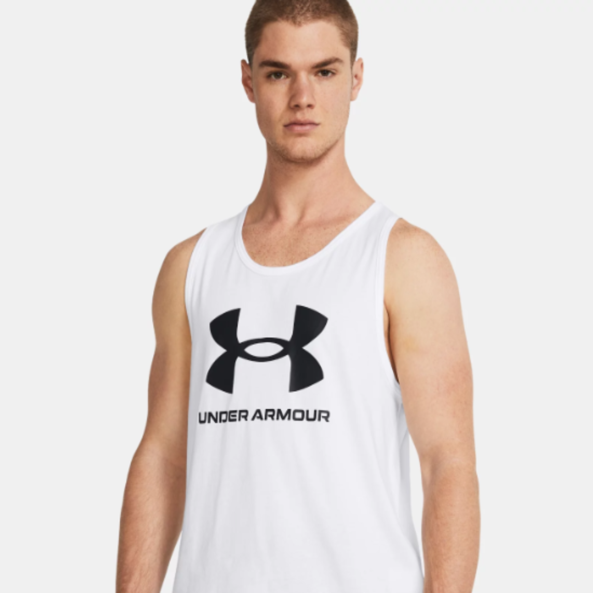 Men's Under Armour Sportstyle Logo Tank "White/Black "