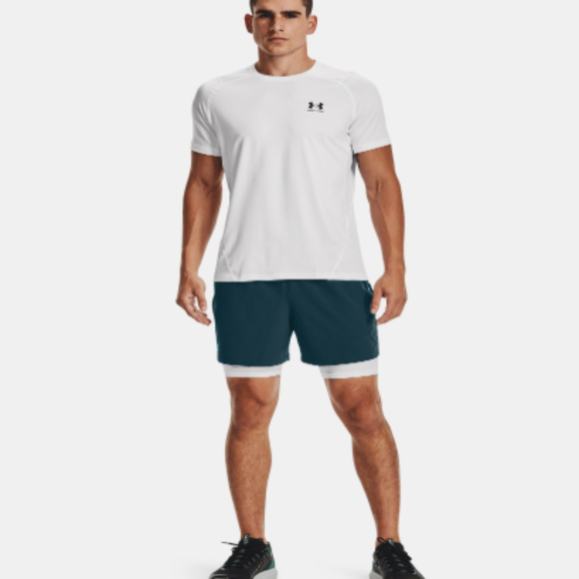 Men's Under Armour HeatGear® Compression Shorts "White/Black"