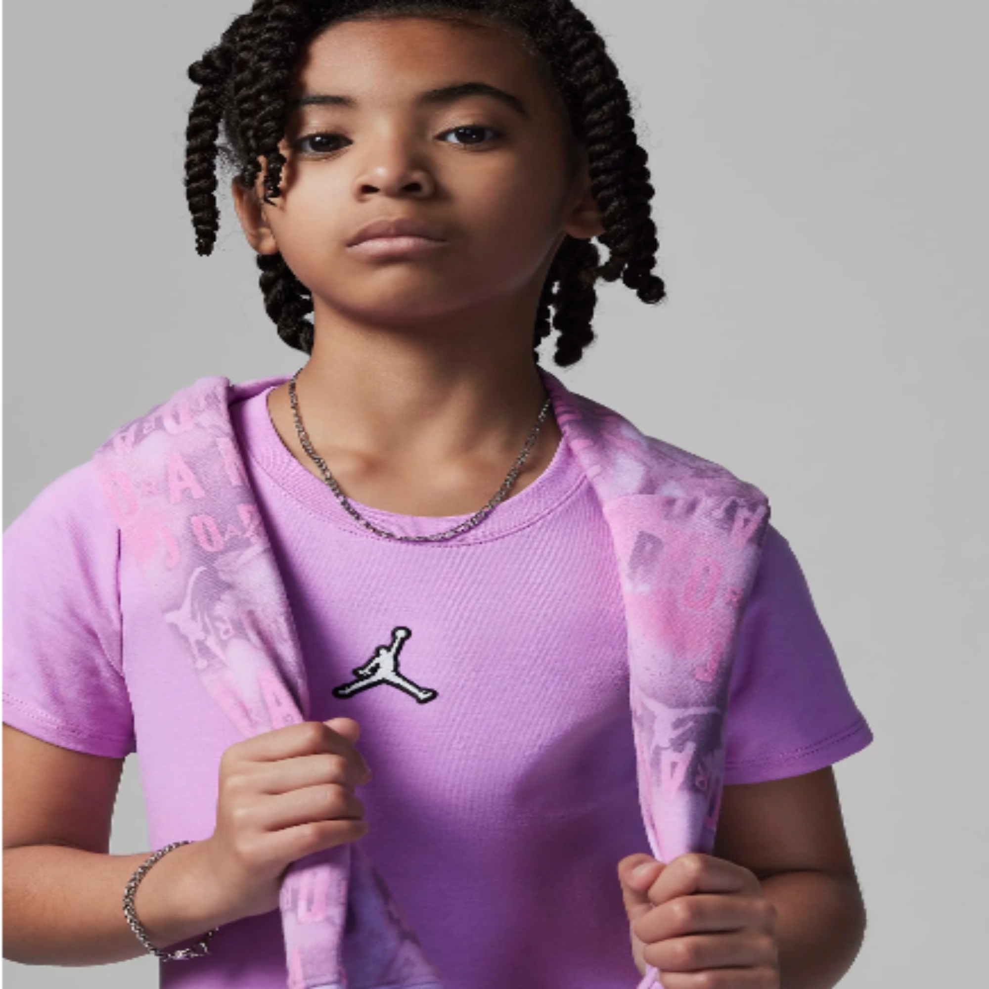 Little Kids' Jordan Essentials Girls T-Shirt Dress "Rush Fuchsia Pink"