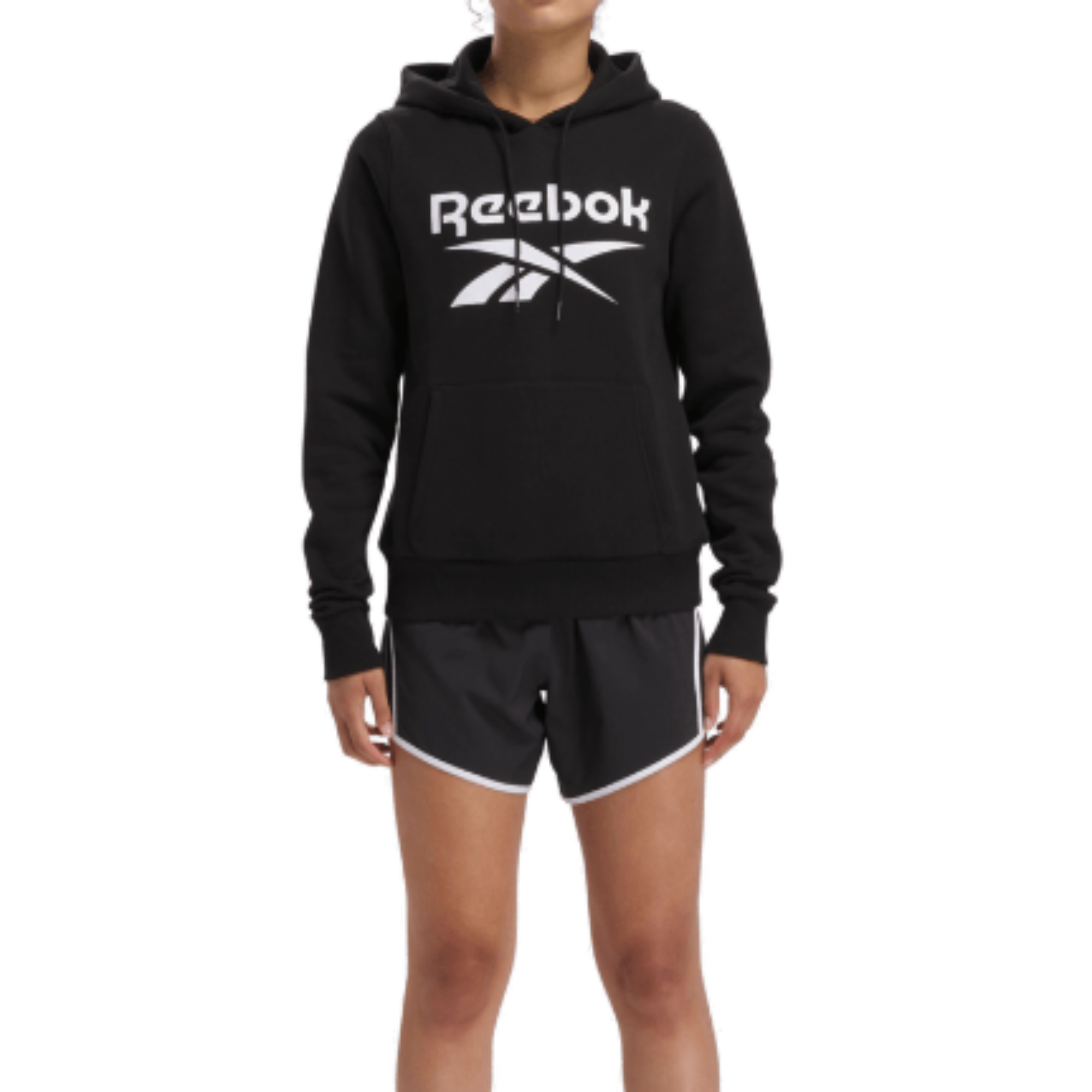 Women's Reebok Identity Big Logo Fleece Pullover Hoodie (Black)