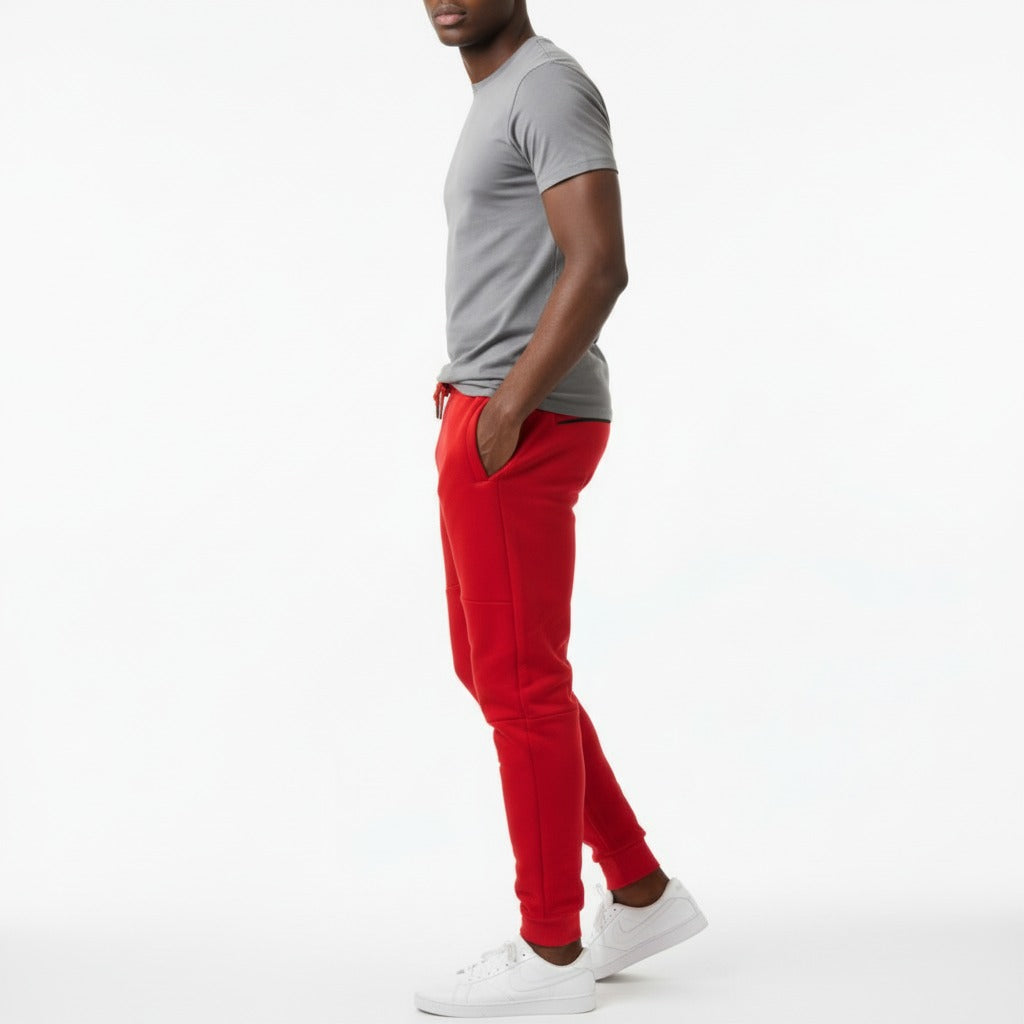 Men's The Closet Inc. Fleece Z Pants - Plain Red