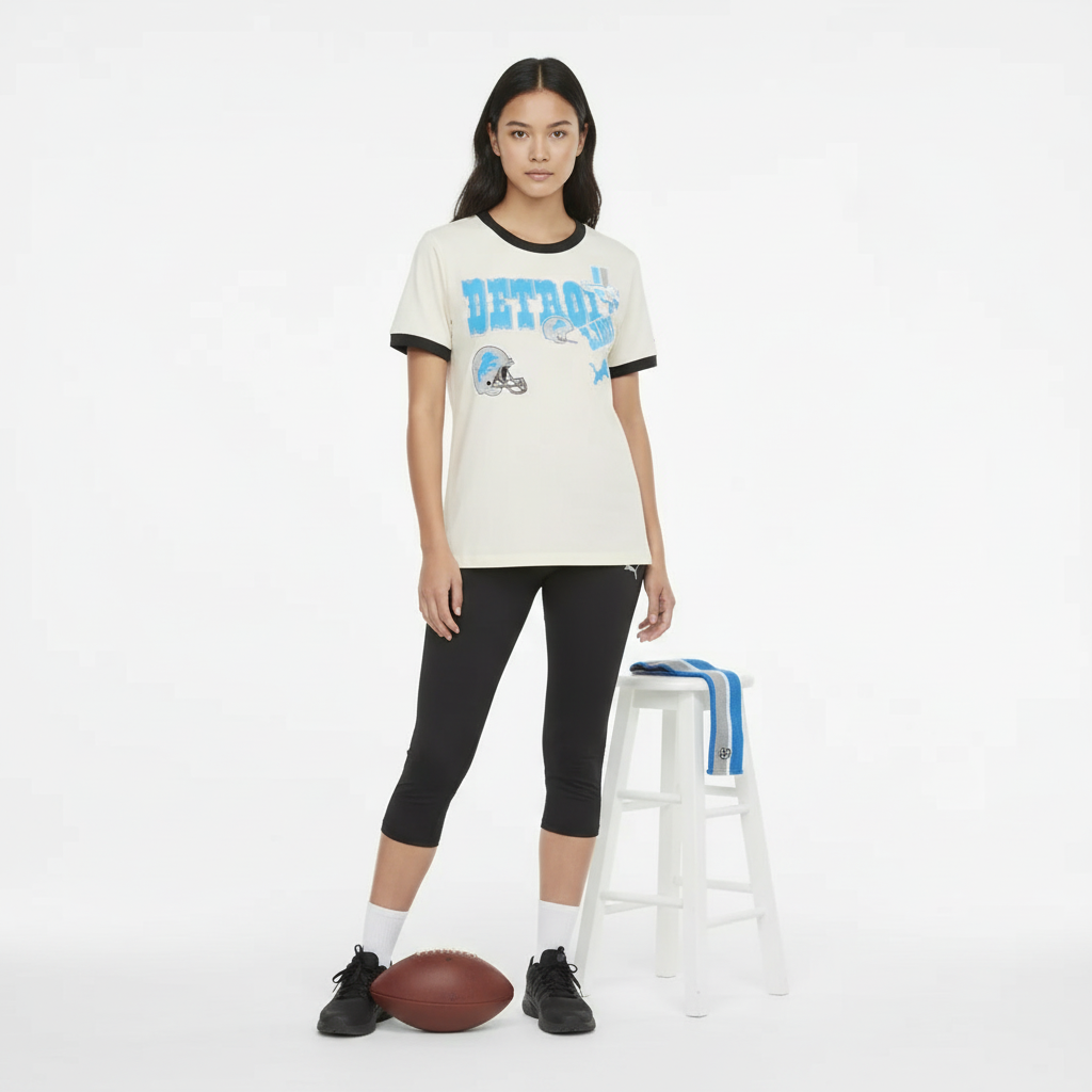 Women's Pro Standard NFL Detroit Lions Retro Cascade Ringer Tee