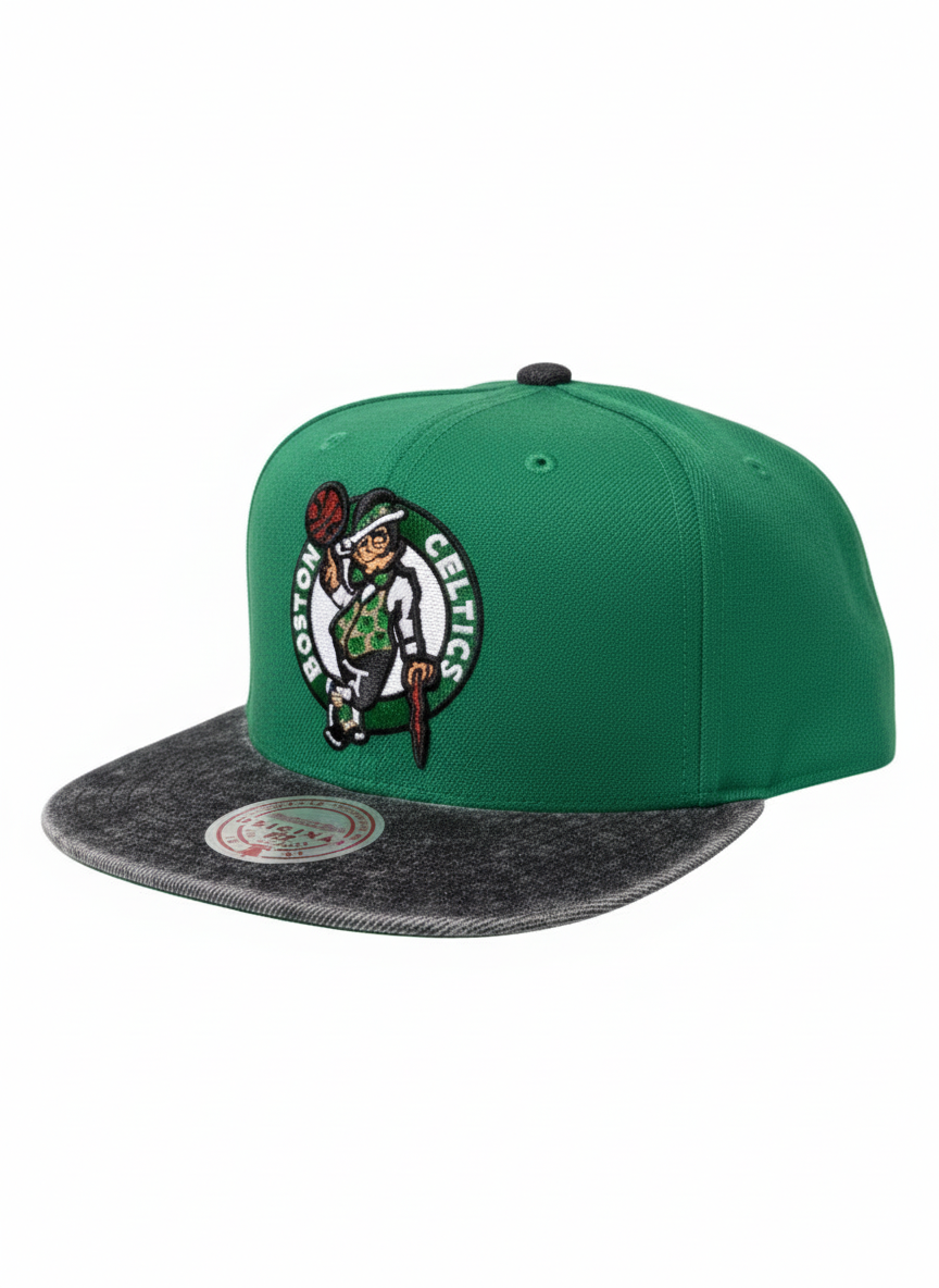 Mitchell And Ness NBA Boston Celtics Denim Beak Snapback