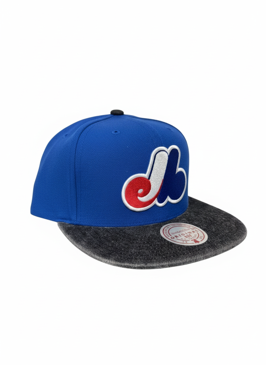 Mitchell and Ness Montreal Expos Denim Beak Snapback