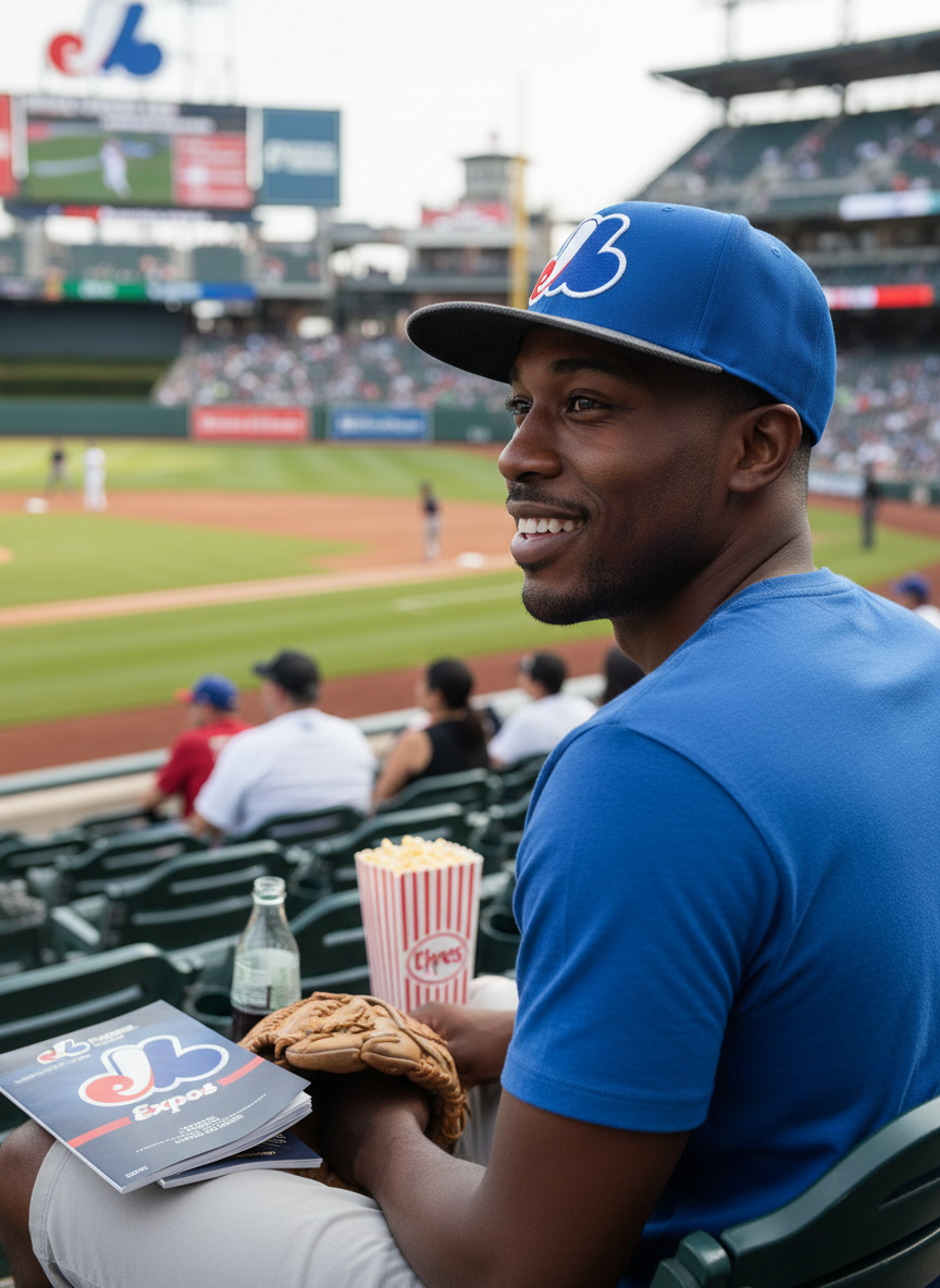 Mitchell and Ness Montreal Expos Denim Beak Snapback
