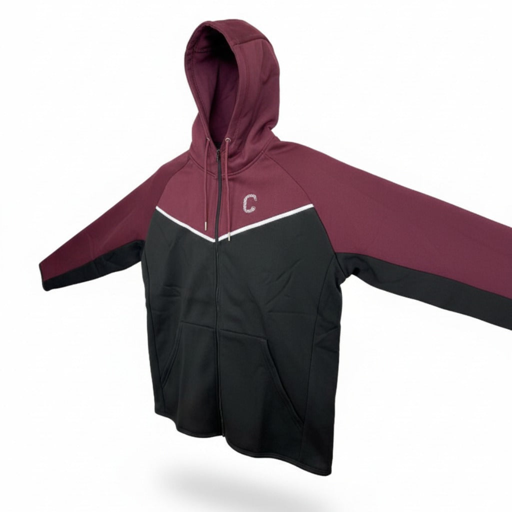 Men's The Closet Inc. Tech Fleece Top (Black/Burgundy)