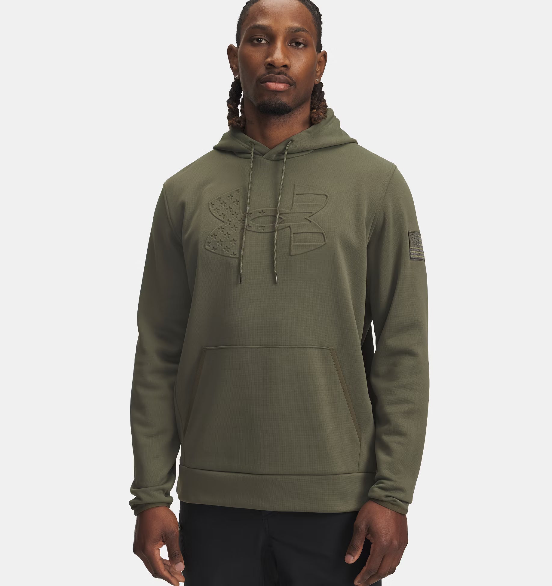 Men's Under Amour Freedom Fleece Emboss Hoodie "Marine OD Green"