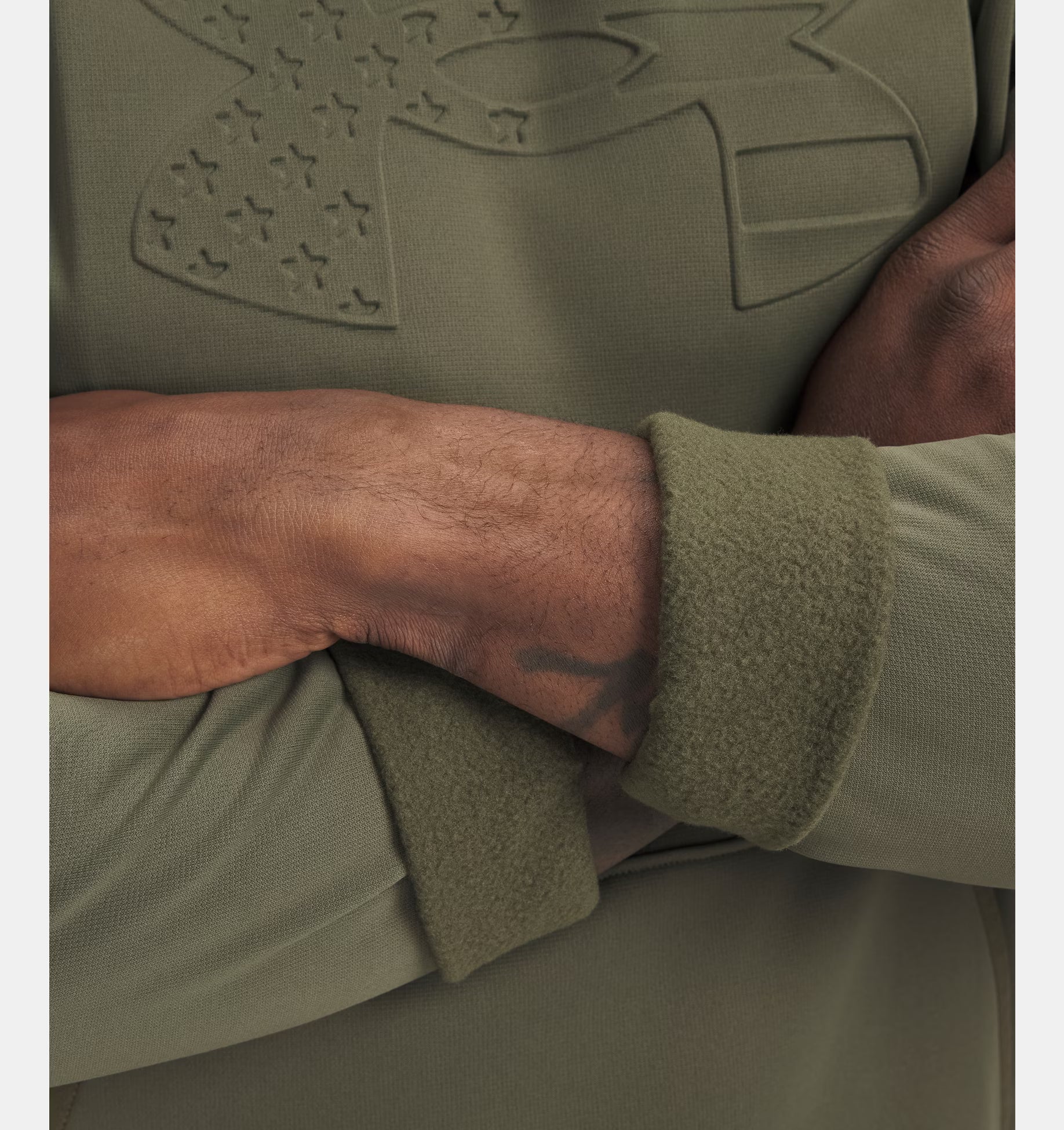 Men's Under Amour Freedom Fleece Emboss Hoodie "Marine OD Green"