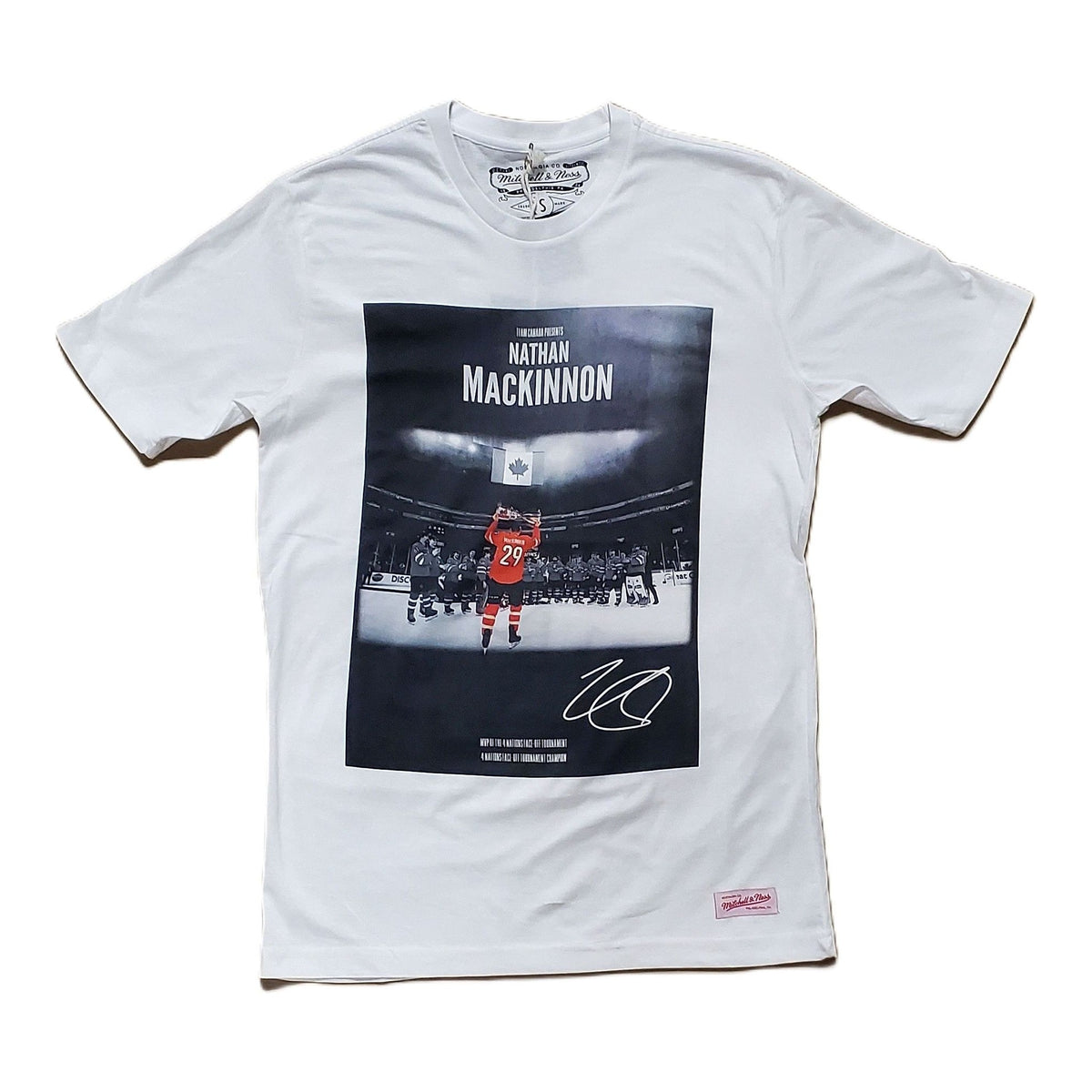 Mitchell and Ness Team Canada Mackinnon Raise The Trophy Tee