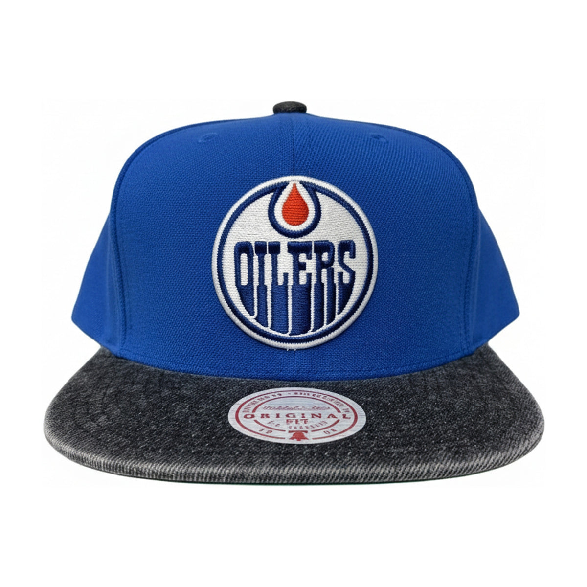 Mitchell And Ness NHL Edmonton Oilers Denim Beak Snapback