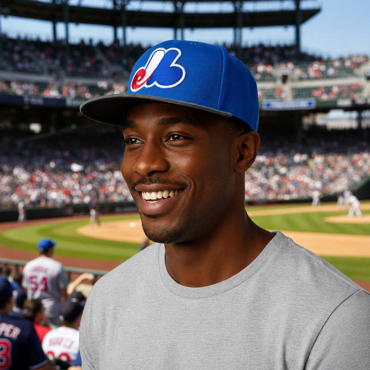 Mitchell and Ness Montreal Expos Denim Beak Snapback