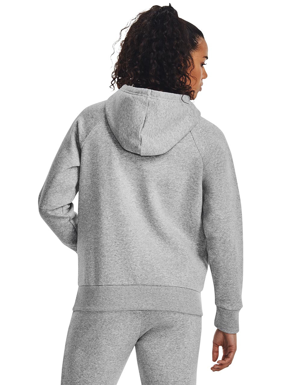 Women's Under Armour Rival Fleece Big Logo Hoodie "Grey White"