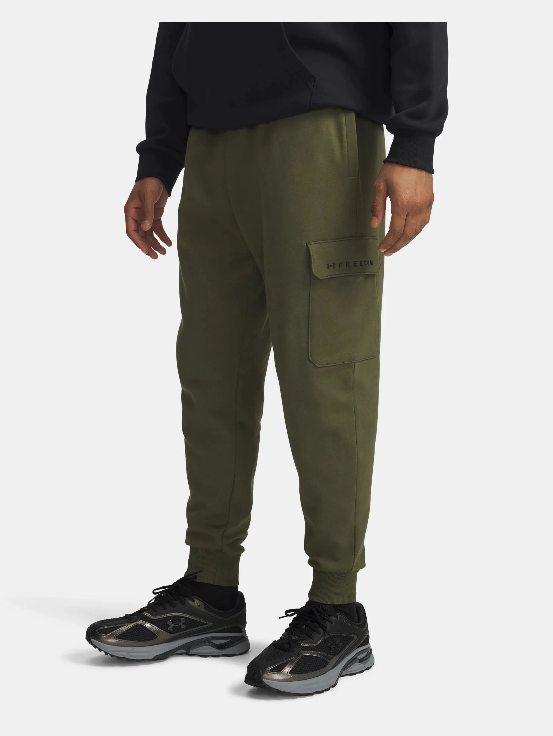 Men's Under Armour Freedom Rival Fleece Cargo Pants "Marine OD Green"
