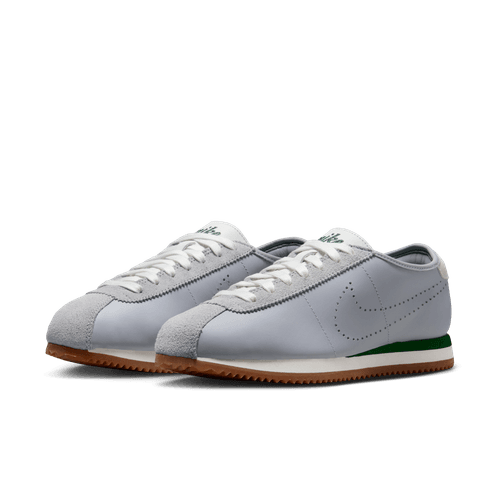 Women's Nike Cortez Leather "Wolf Grey Perforated Swoosh"