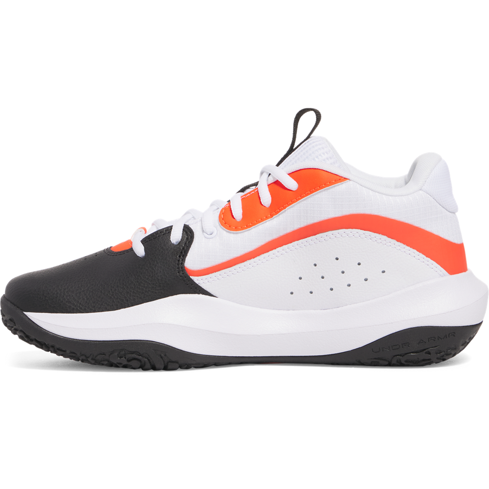 Men's/Women's Under Armour Lockdown 7 Basketball Shoes "White Black Ares Red"