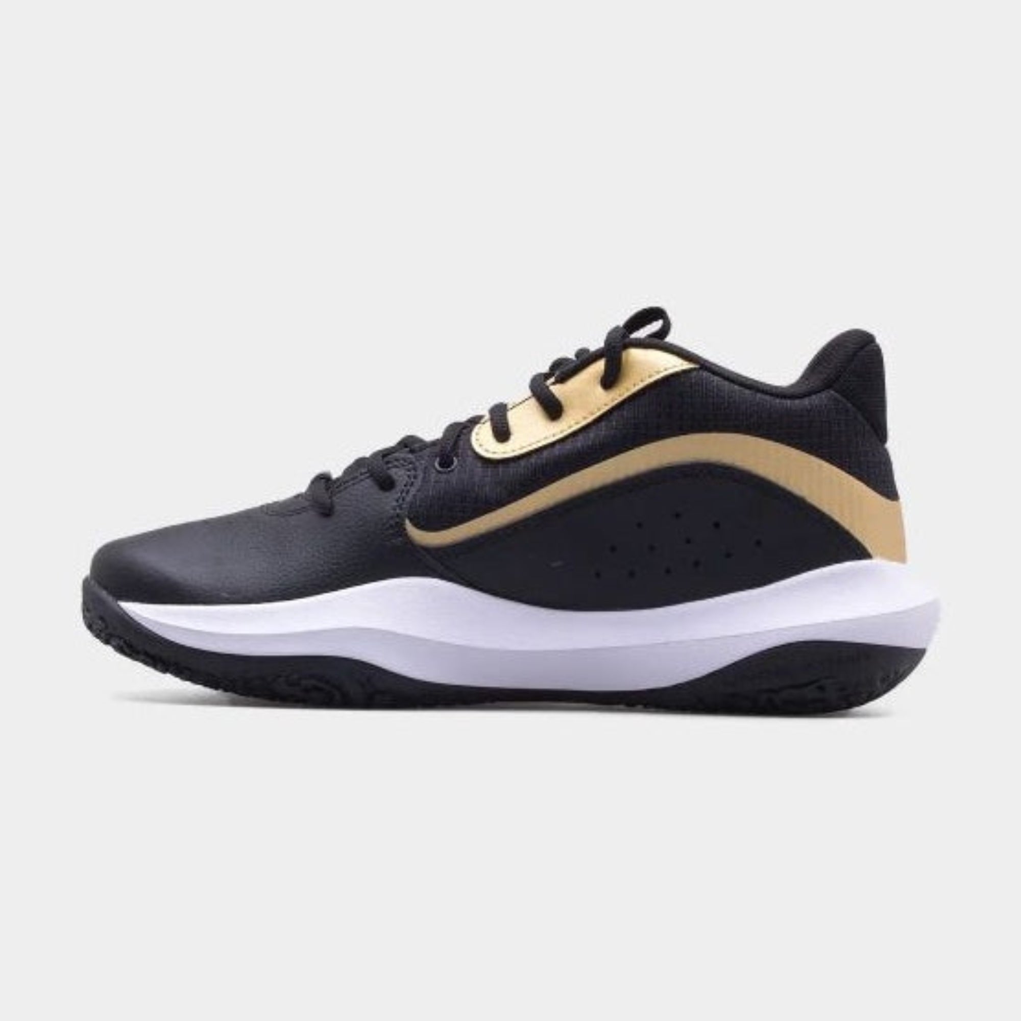 Men's/Women's Under Armour Lockdown 7 Basketball Shoes "Black Metallic Gold"