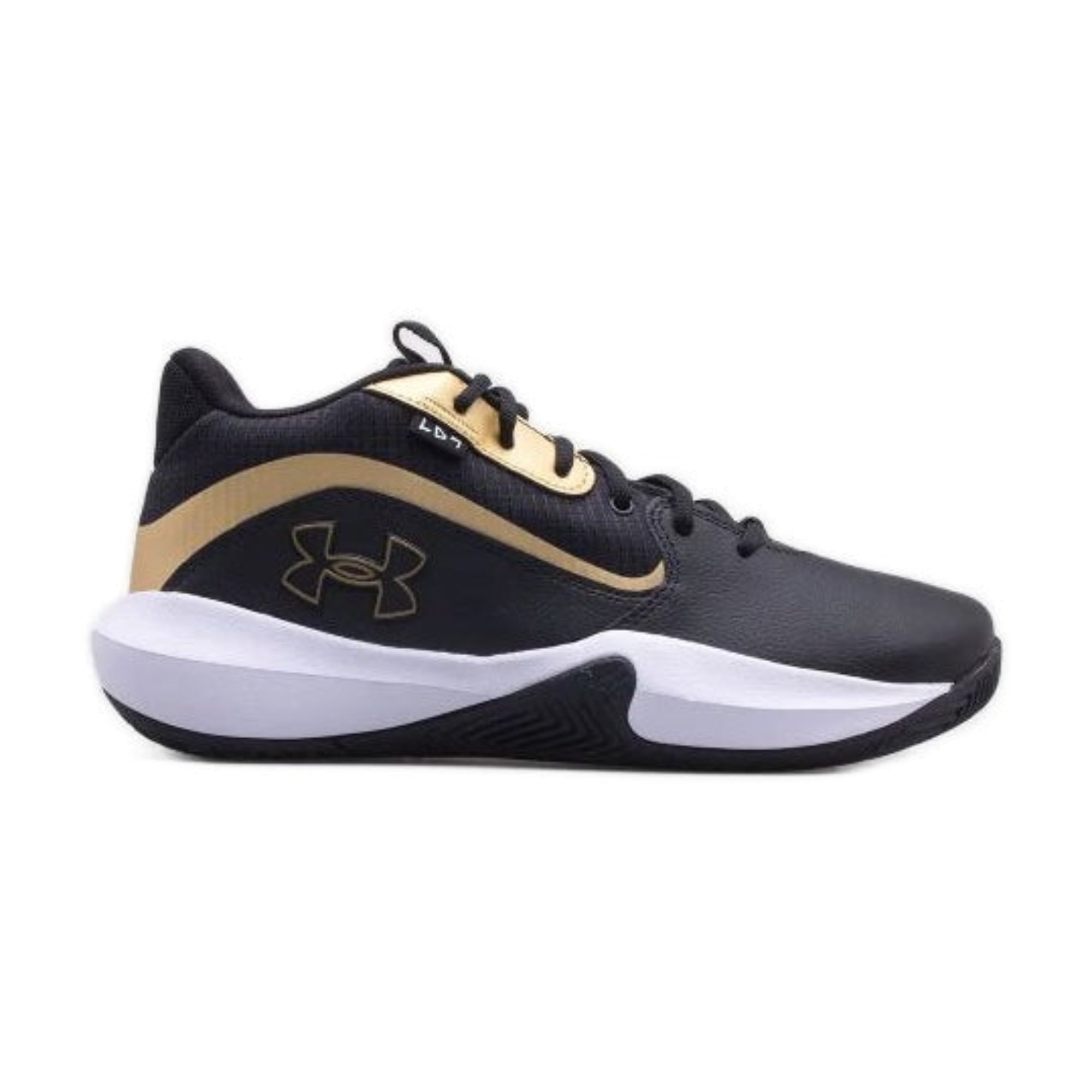 Men's/Women's Under Armour Lockdown 7 Basketball Shoes "Black Metallic Gold"