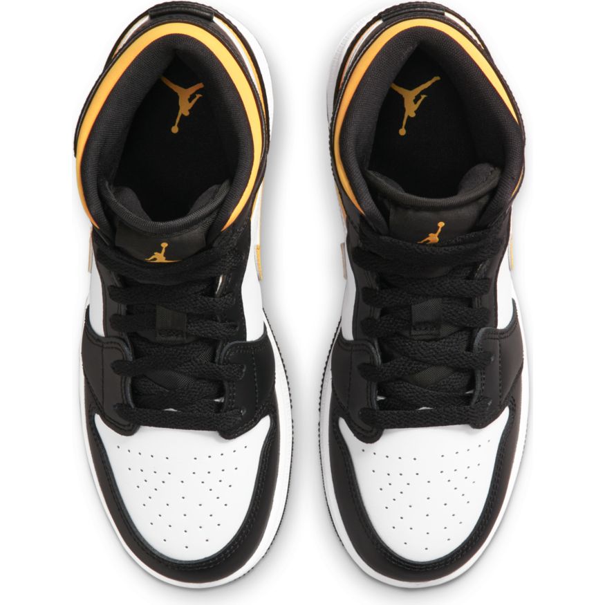 Big Kids' Air Jordan 1 Mid "Black University Gold"