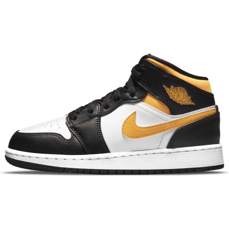 Big Kids' Air Jordan 1 Mid "Black University Gold"