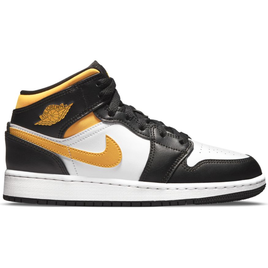 Big Kids' Air Jordan 1 Mid "Black University Gold"