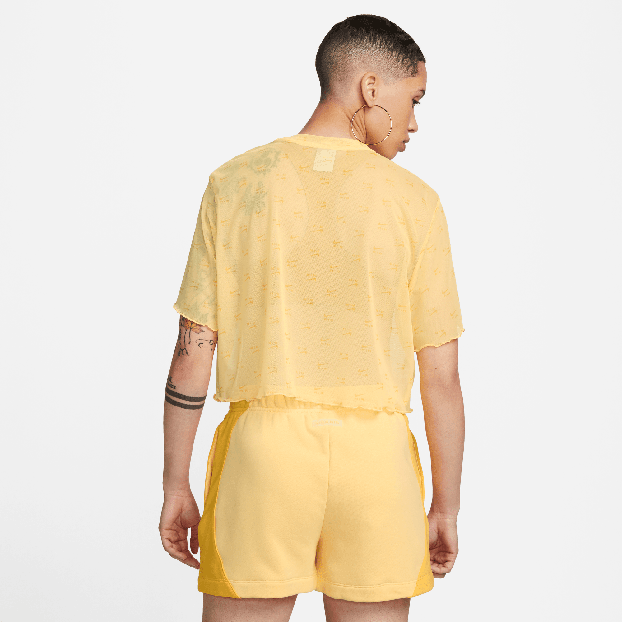 Women's Nike Air Printed Mesh Short-Sleeve Crop Top