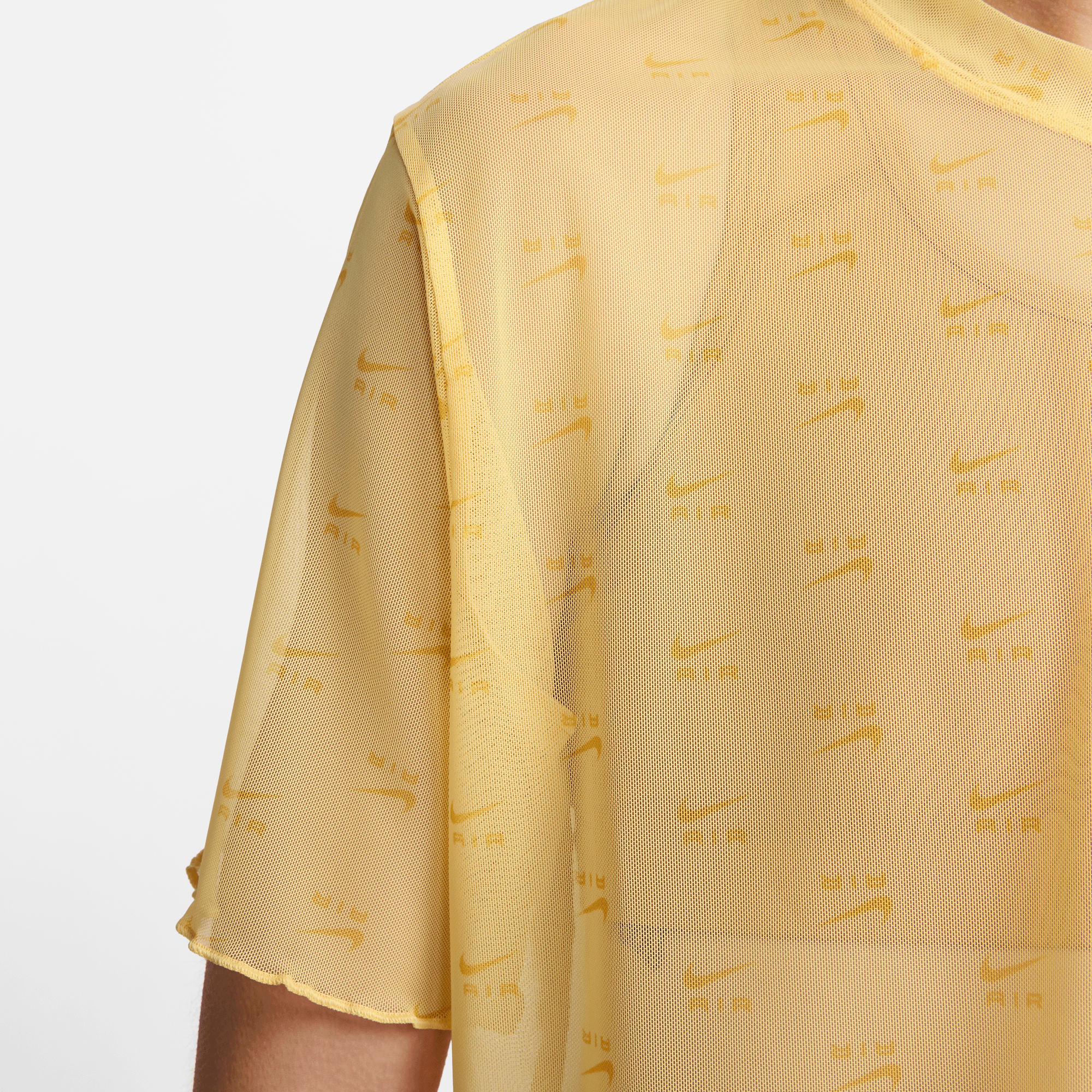 Women's Nike Air Printed Mesh Short-Sleeve Crop Top