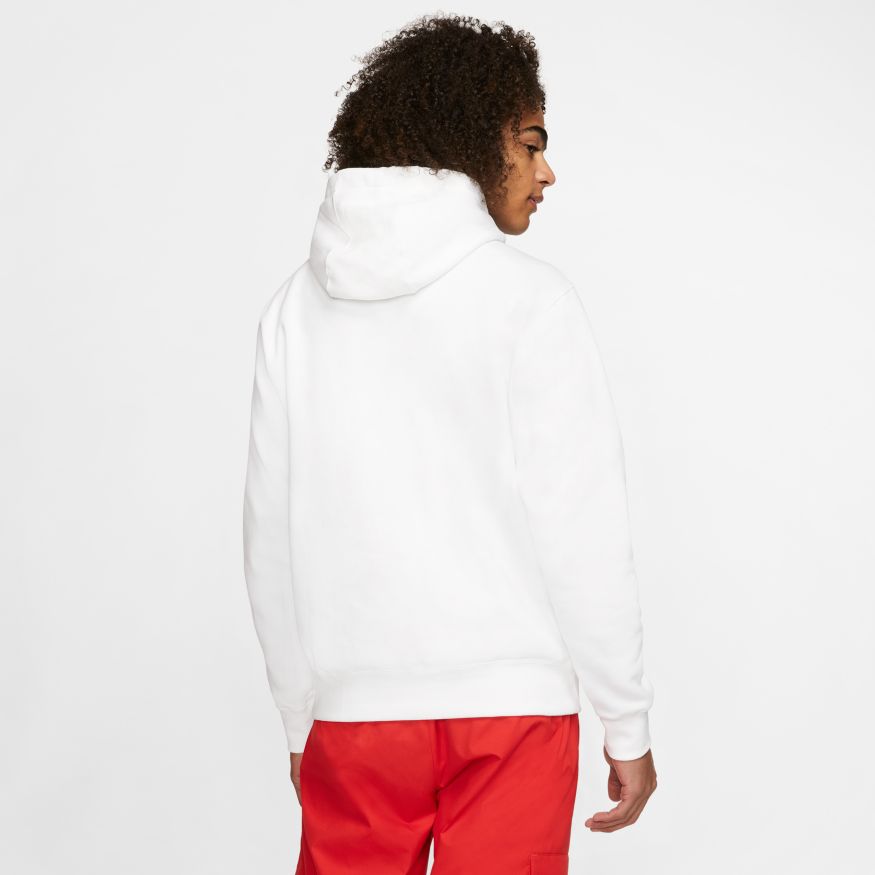 Men's Nike Sportswear Club Fleece Pullover Hoodie "White Black"