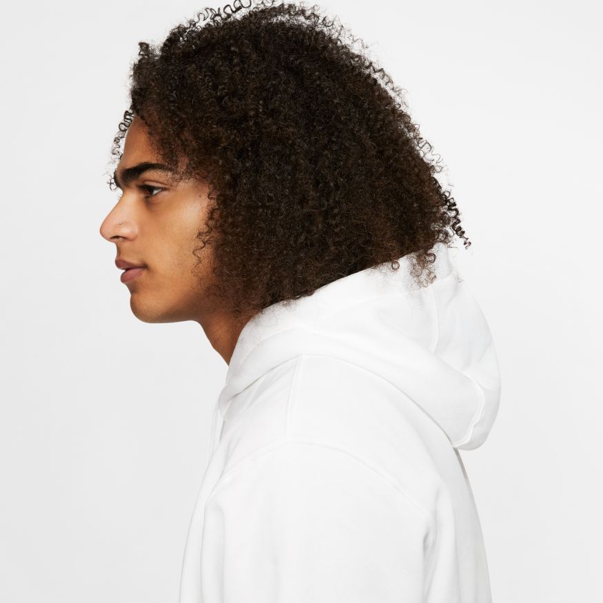 Men's Nike Sportswear Club Fleece Pullover Hoodie "White Black"