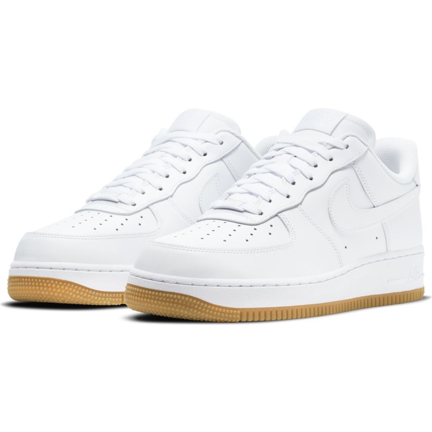 Men's Nike Air Force 1 '07 Shoe "White Gum Light Brown'