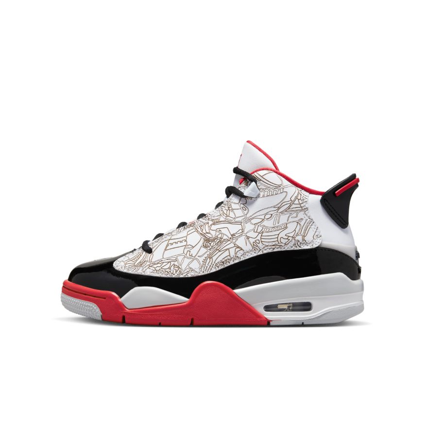 Big Kids' Air Jordan Dub Zero "White Varsity Red"