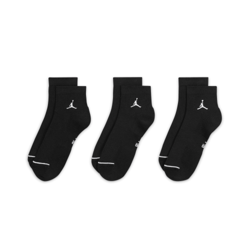 Jordan Everyday Ankle Socks 3 Pairs "Black White" (Unisex)