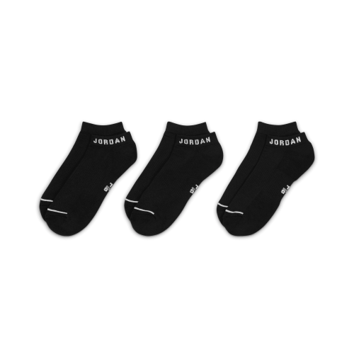 Jordan Everyday No-Show Socks "Black White" (3 Pairs) (Unisex)
