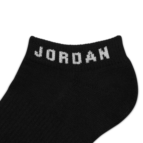 Jordan Everyday No-Show Socks "Black White" (3 Pairs) (Unisex)