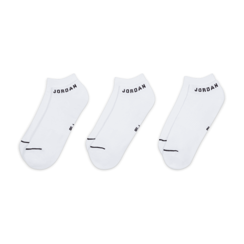 Jordan Everyday No-Show Socks "White Black" (3 Pairs) (Unisex)