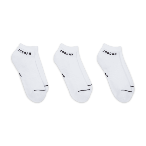 Jordan Everyday No-Show Socks "White Black" (3 Pairs) (Unisex)