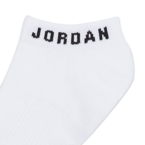 Jordan Everyday No-Show Socks "White Black" (3 Pairs) (Unisex)