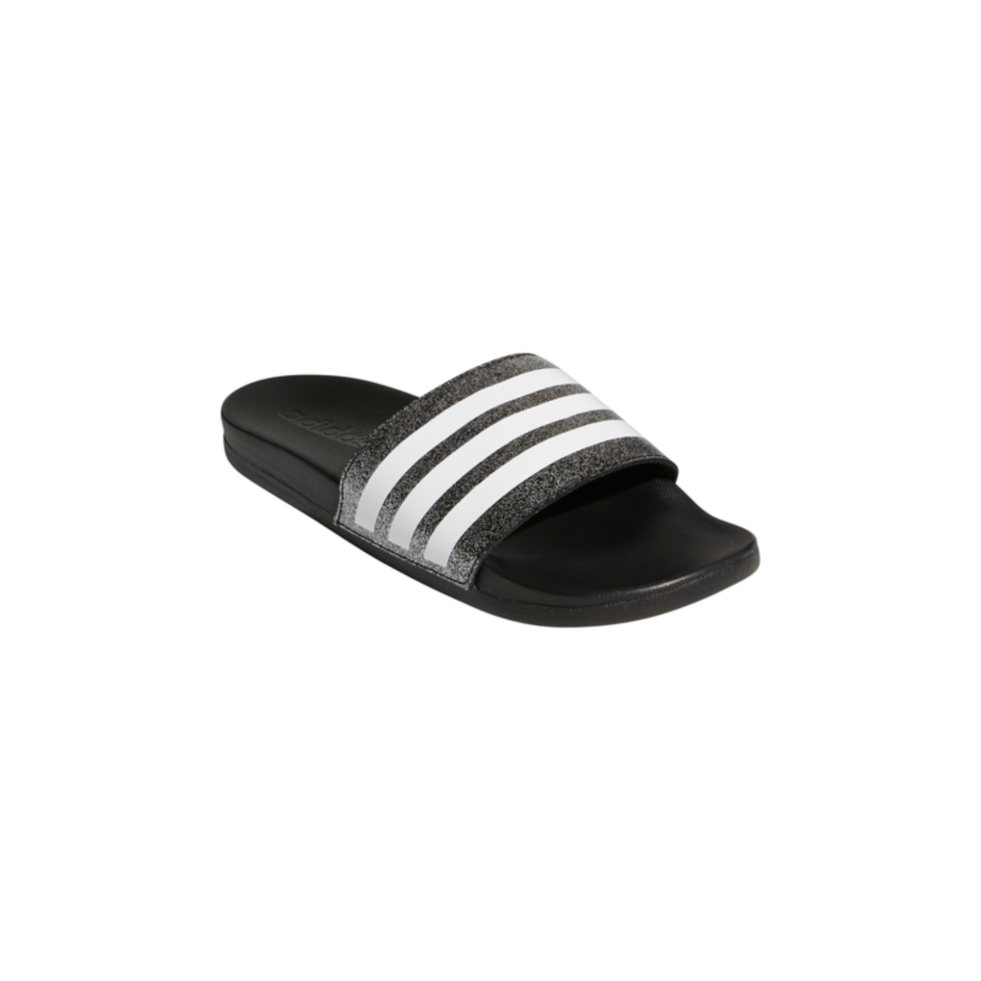 Kid's Adidas Adilette Comfort Slides "Black Glitte"