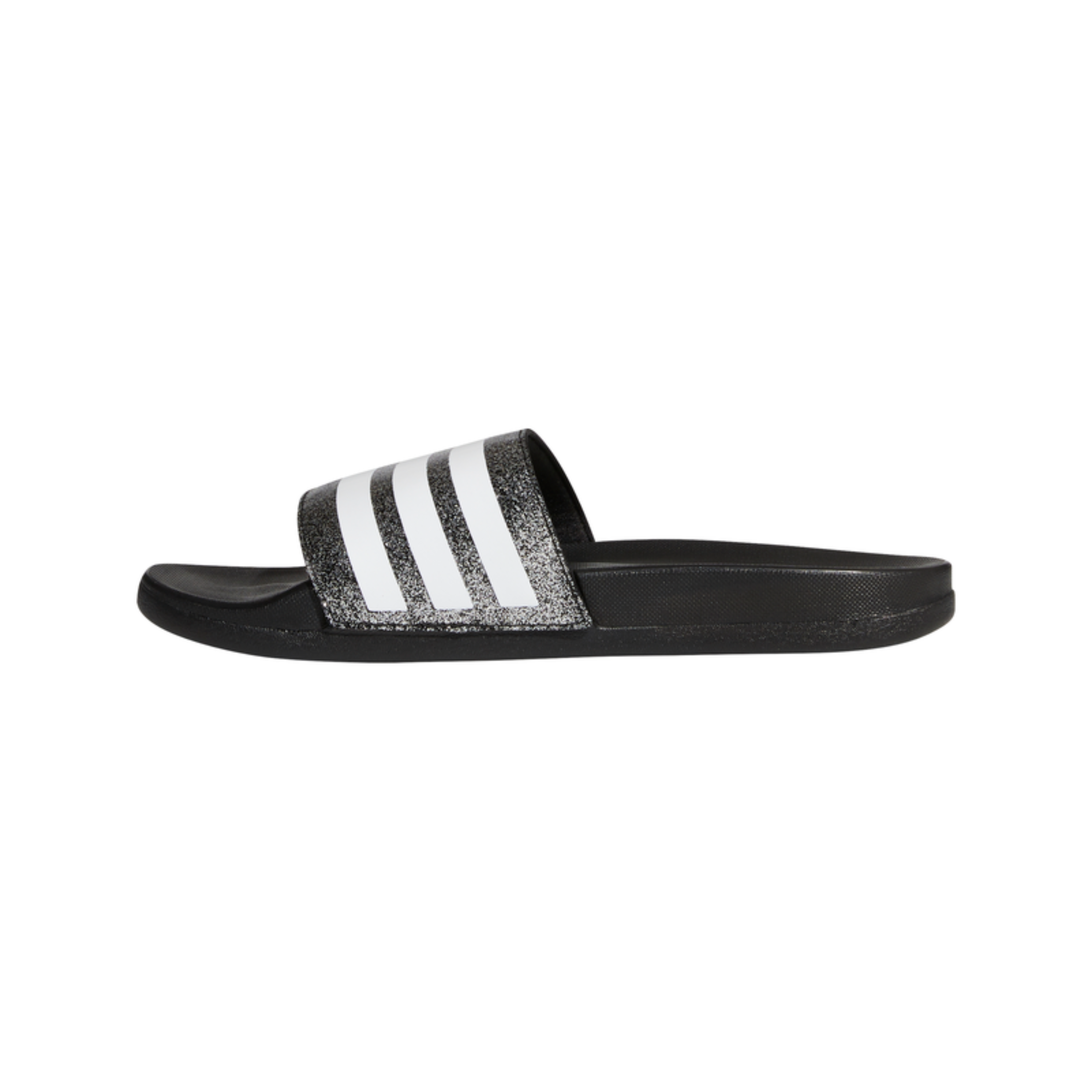 Kid's Adidas Adilette Comfort Slides "Black Glitte"