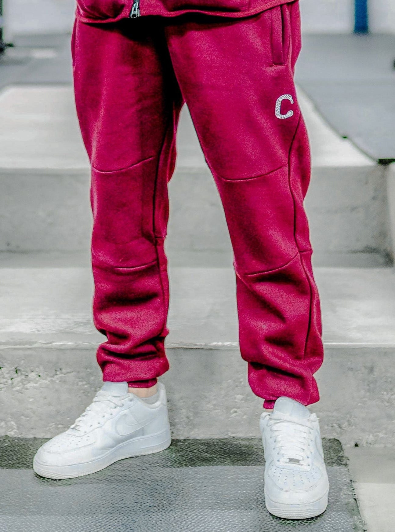 Men's The Closet Inc. Zip Fleece Bottom (Burgundy)