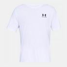 Men's Under Armour Left Chest Short Sleeve "White Black"