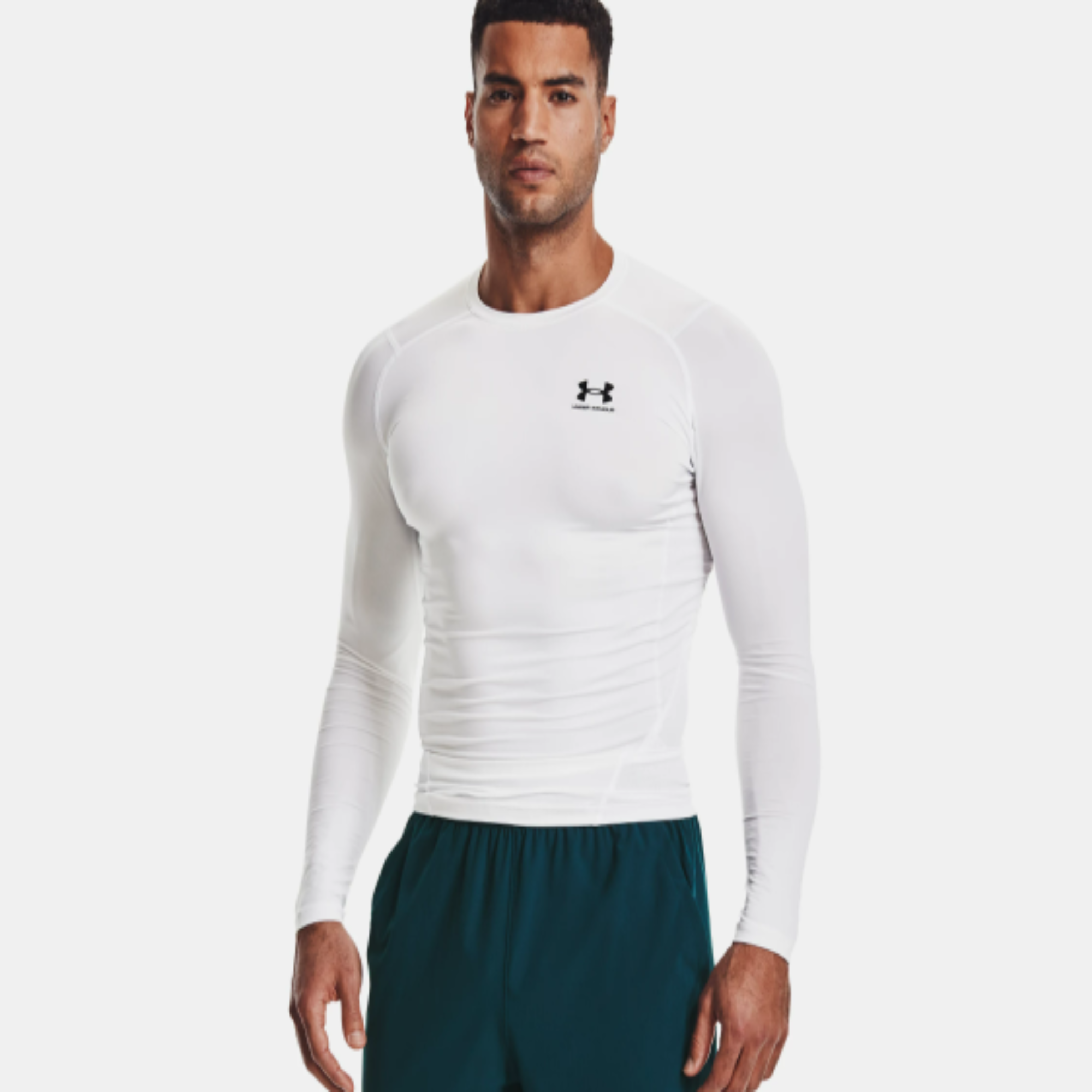 Men's Under Armour HeatGear® Long Sleeve "White/Black "