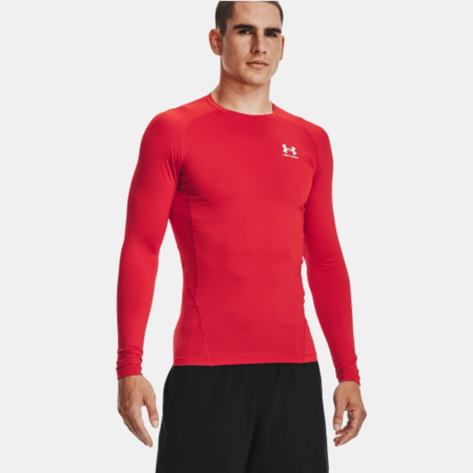 Men's Under Armour HeatGear® Long Sleeve "Red/White"
